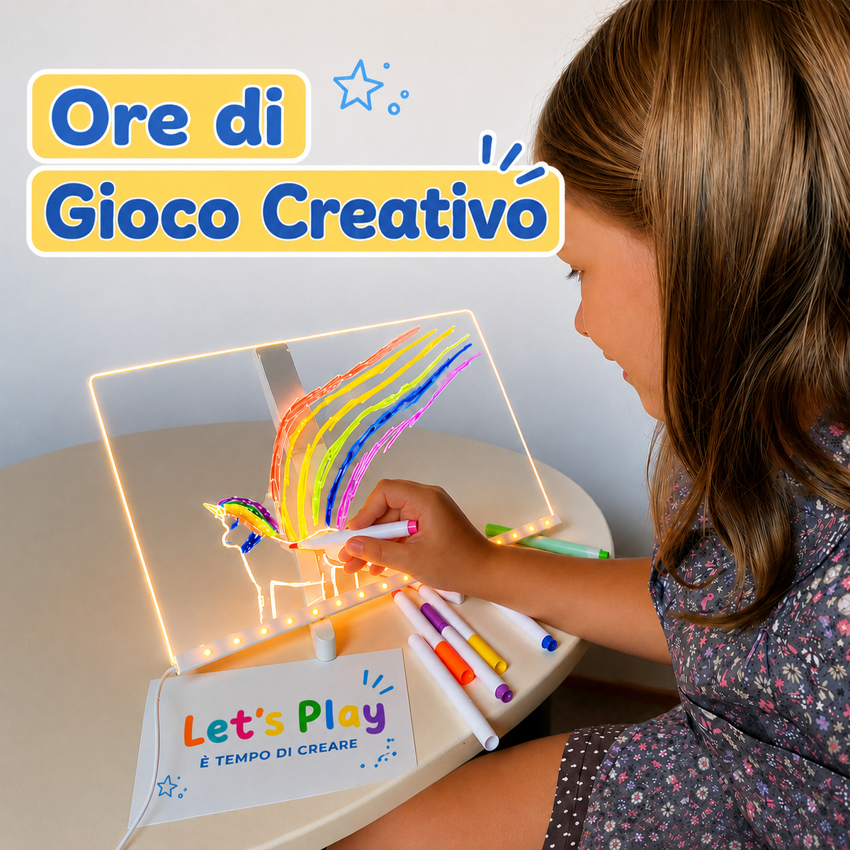 Pizarra LED iluminada