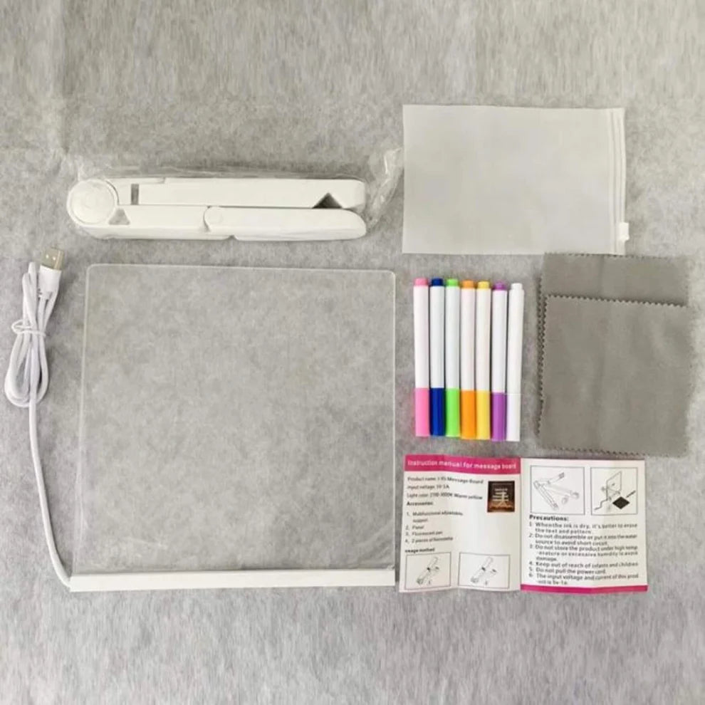 Pizarra LED iluminada