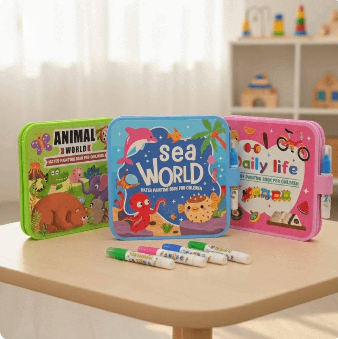 Libro Mágico para Colorear con Agua – Reutilizable 