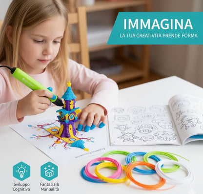 Kit Completo de Bolígrafo 3D - Filamento de 12 Colores ✅