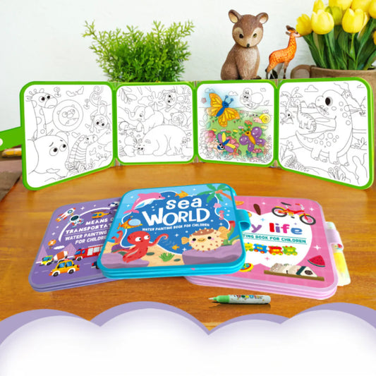 Libro Mágico para Colorear con Agua – Reutilizable 